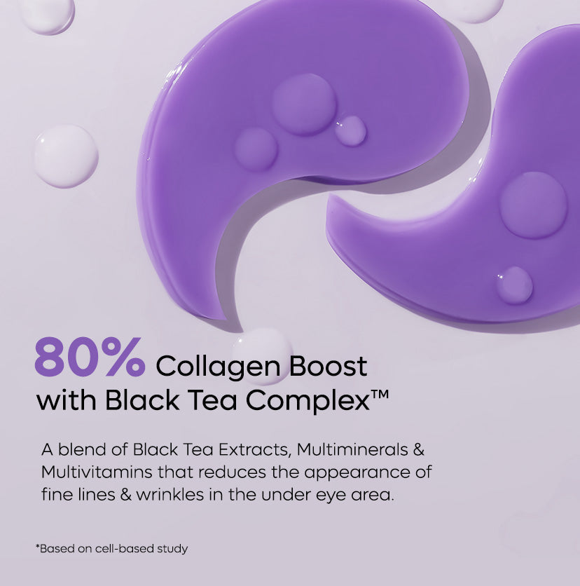 mCaffeine Black Tea Complex™ Hydrogel Under Eye Patches | 15 Pairs | iBellaa