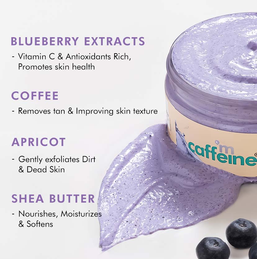 mCaffeine Blueberry Breeze Body Scrub - 175g | iBellaa
