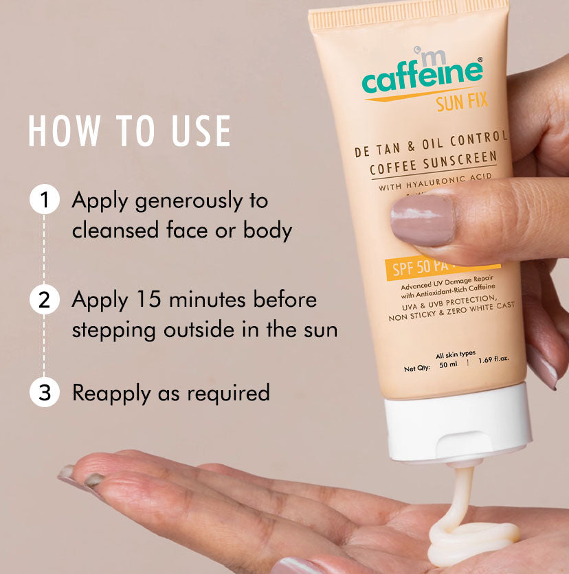 mCaffeine Coffee Sunscreen SPF 50 PA++++ | 50ml | iBellaa