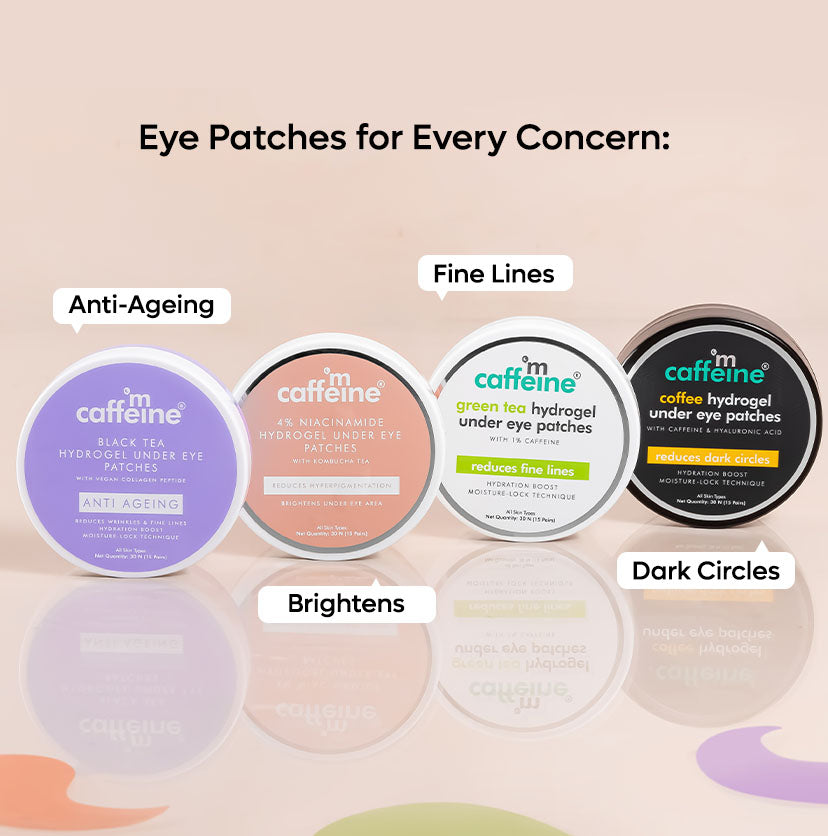mCaffeine Black Tea Complex™ Hydrogel Under Eye Patches | 15 Pairs | iBellaa