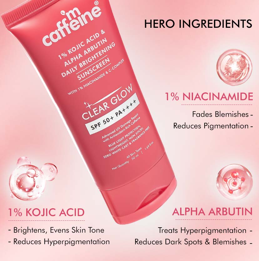 mCaffeine Brightening Sunscreen SPF 50 PA++++ | 50 ml | iBellaa