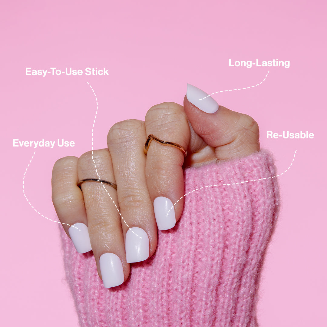 L.A. GIRL Oh So Shiny Nail Tips - Cloud Nine | 25 Pc Kit | iBellaa