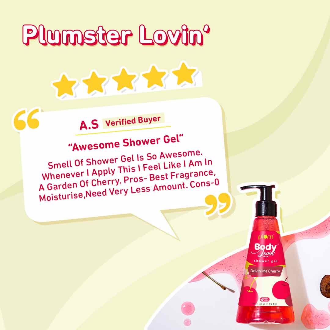 Plum Drivin' Me Cherry Shower Gel by Plum BodyLovin' | 240 ml | iBellaa