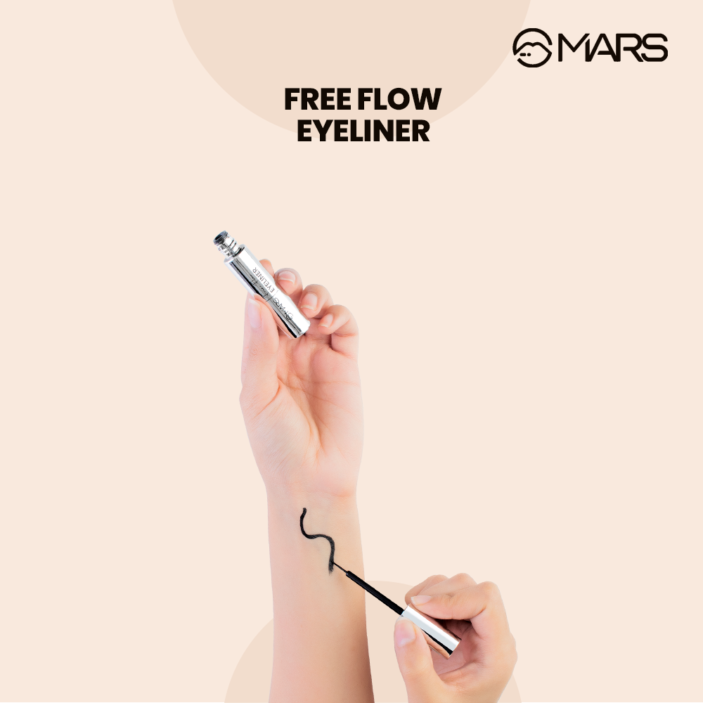 MARS Black Liquid Eyeliner | Free Flow Eyeliner | 6 ml | iBellaa