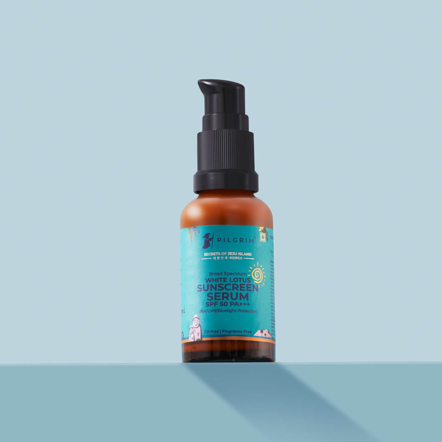 Pilgrim White Lotus Sunscreen Serum SPF 50 PA+++ | 30 ml | iBellaa