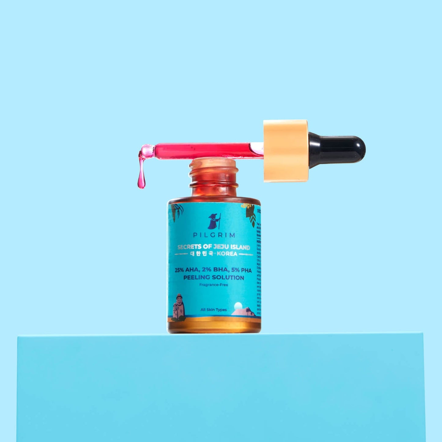 Pilgrim 25% AHA, 2% BHA, 5% PHA Peeling Solution for Men | 30 ml | iBellaa