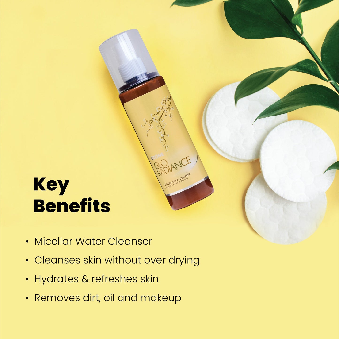 Ozone Glo Radiance Hydra Skin Cleanser | 150 ml | iBellaa