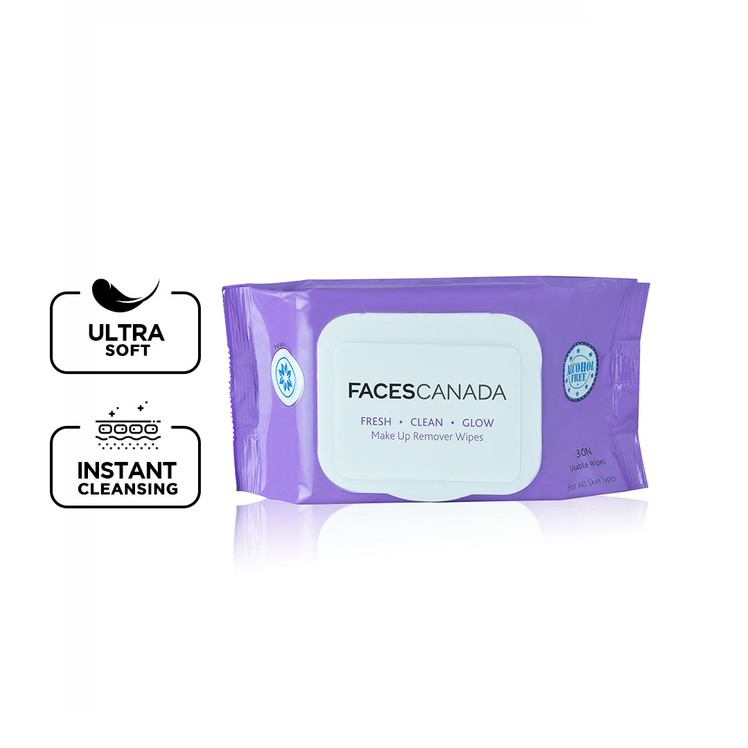 Faces Canada Fresh Clean Glow Makeup Remover Wipes | iBellaa