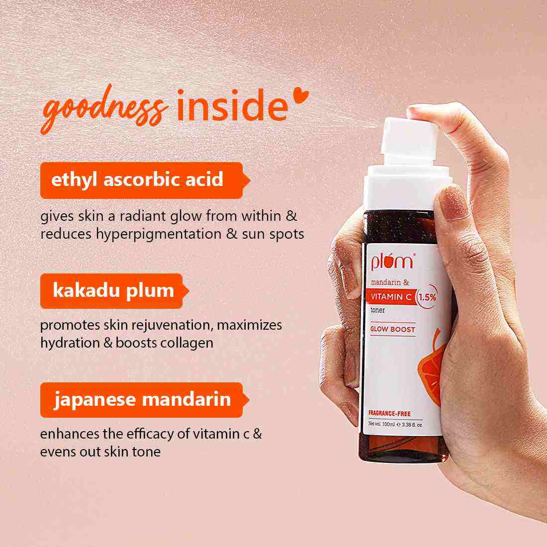 Plum 1.5% Vitamin C Face Toner with Mandarin | 100 ml | iBellaa