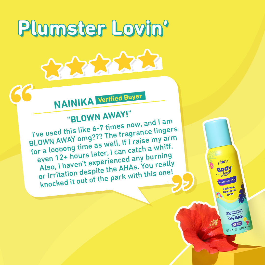 Plum BodyLovin' Hawaiian Rumba Perfumed Deodorant Spray | 120 ml | iBellaa