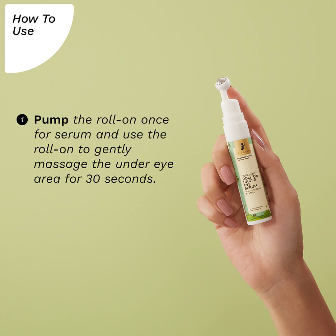 Pilgrim Squalane Roll-On Under Eye Serum | 15 ml | iBellaa