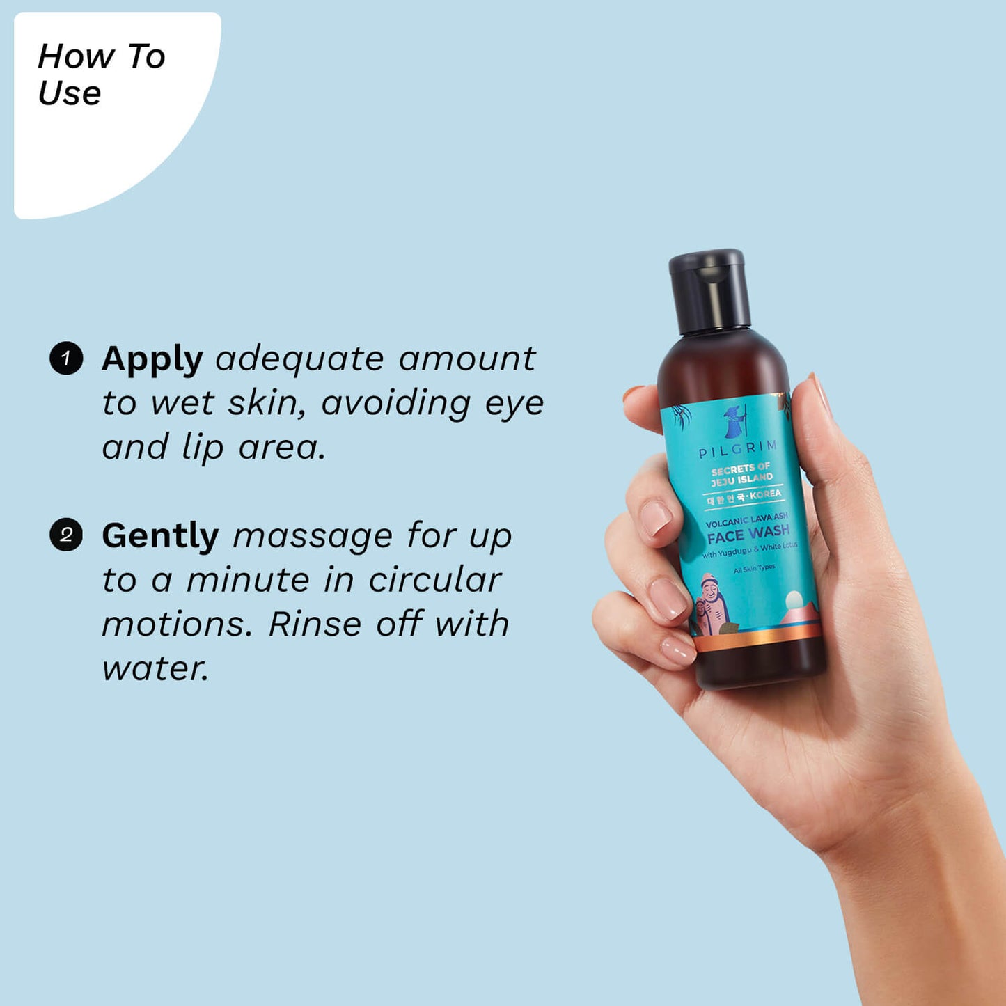 Pilgrim Volcanic Lava Ash Face Wash with Yugdugu & White Lotus | 100 ml | iBellaa