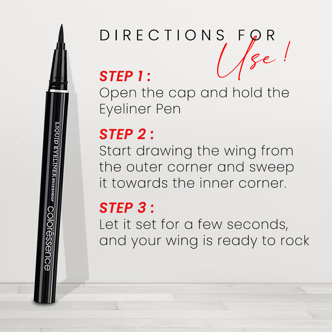 Coloressence Ink Stylo Sketch Pen Eyeliner (Black) | 1 g | iBellaa