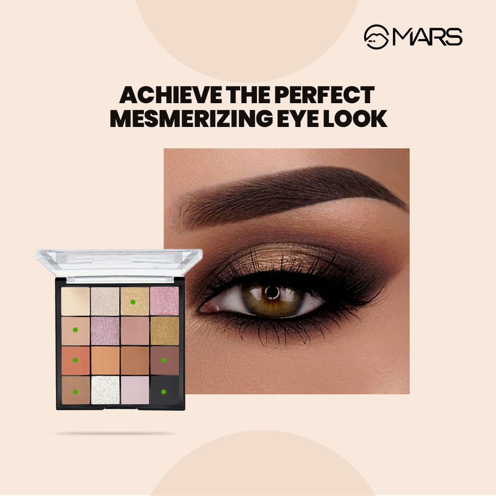 MARS 16 Color Eyeshadow Palette- Mesmereyes | 20.8 g | iBellaa