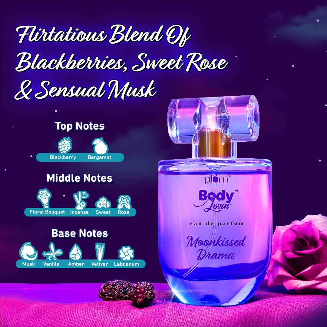 Plum Moonkissed Drama Eau De Parfum by Plum BodyLovin' – Long-Lasting Floral-Musky Fragrance | 50 ml | iBellaa