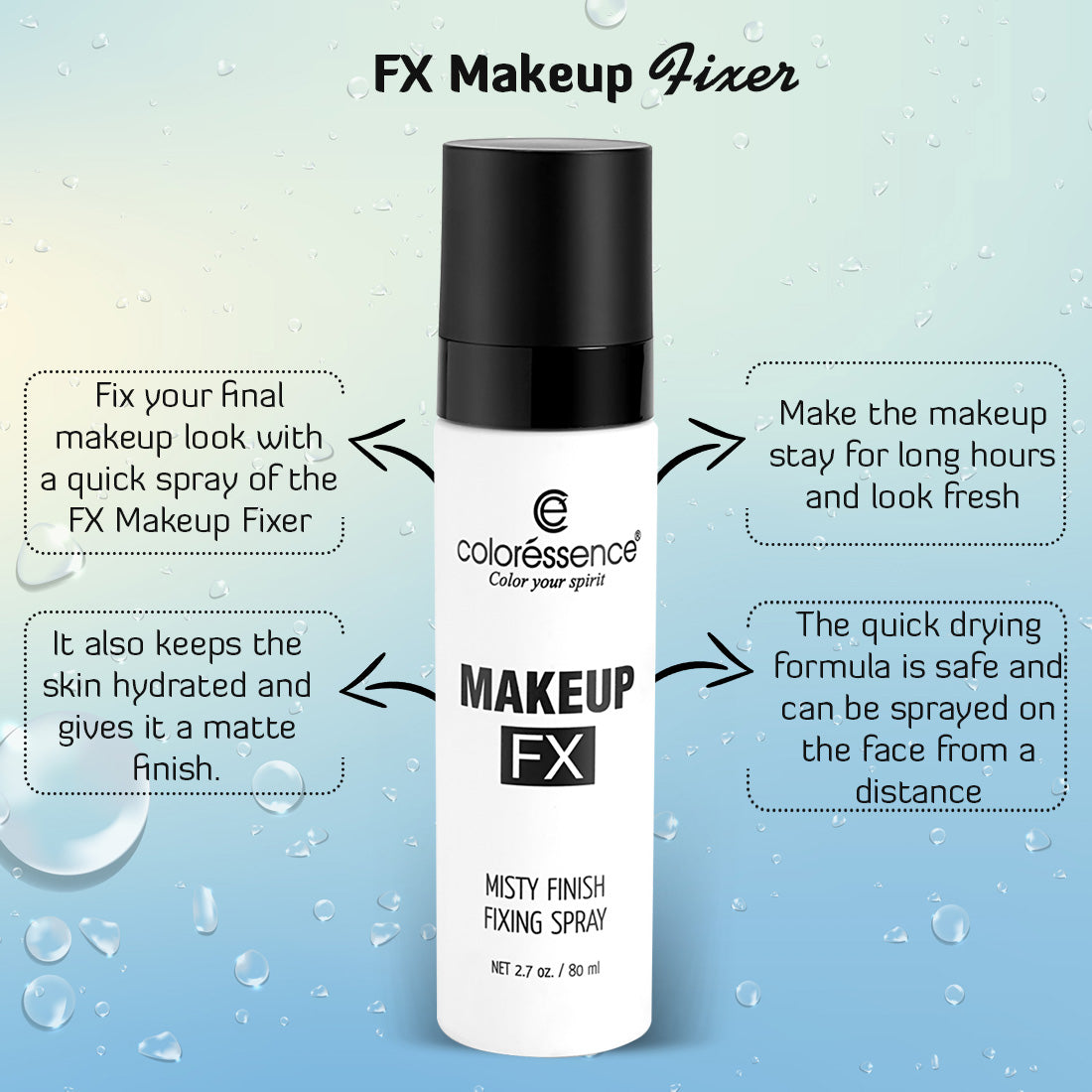Coloressence FX Misty Finish Makeup Fixer | 80 ml | iBellaa