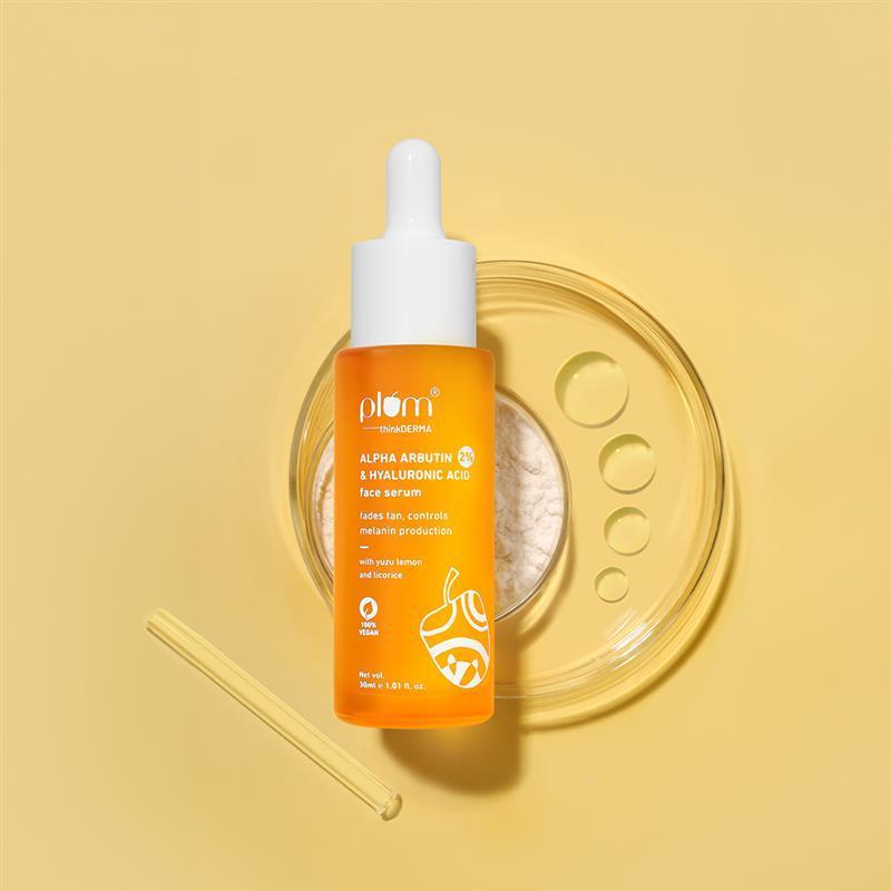Plum 2% Alpha Arbutin & Hyaluronic Acid Face Serum | 30 ml | iBellaa