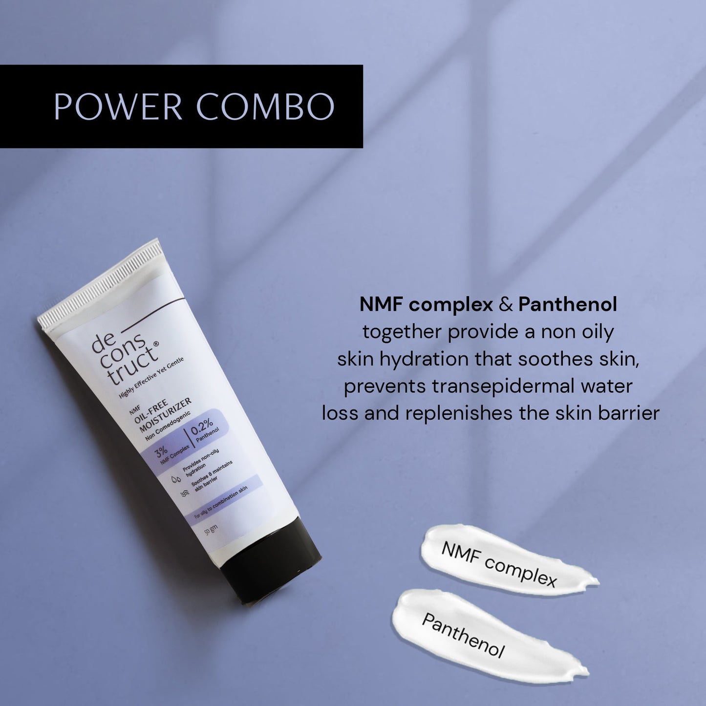 Deconstruct Oil-Free Moisturizer for Oily Skin - 3% NMF Complex + 0.2% Panthenol | 50 g | iBellaa