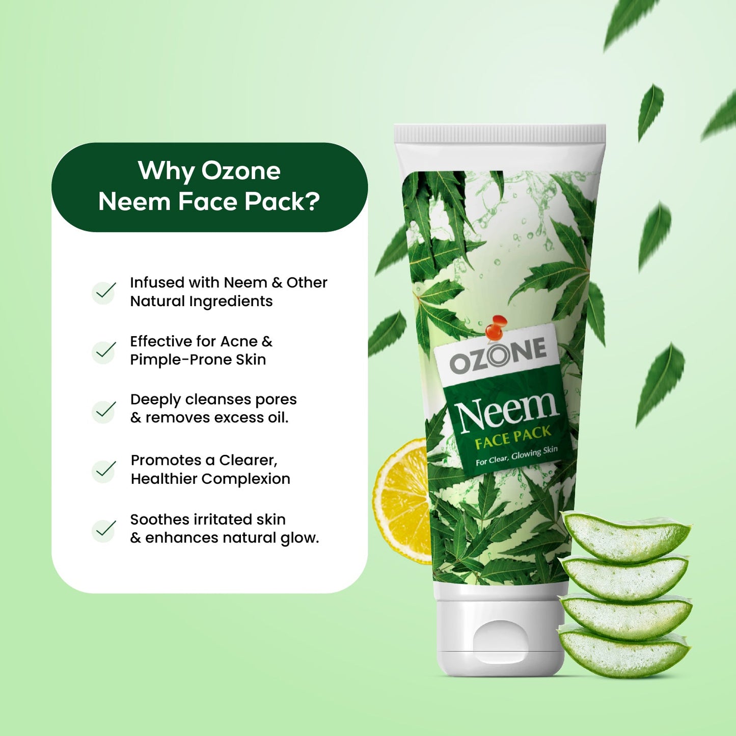 Ozone Neem Face Pack | 100 g | iBellaa