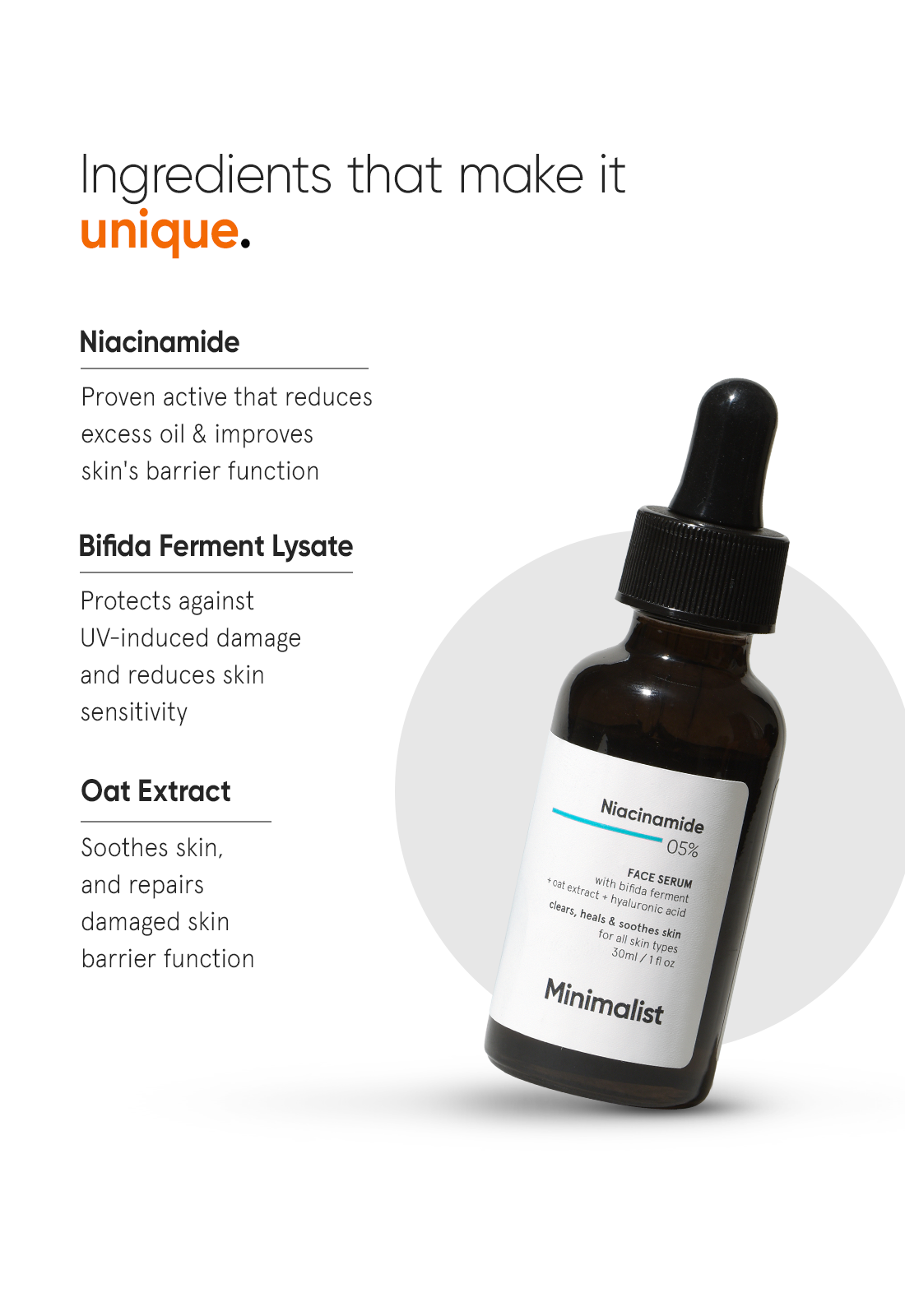 Minimalist Niacinamide 5% Face Serum | 30 ml | iBellaa