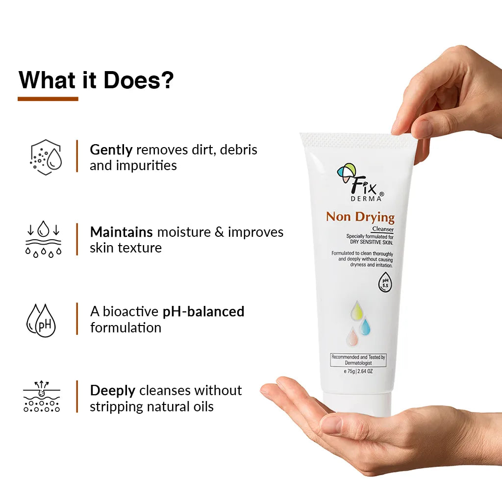 Fixderma Non-Drying Cleanser - Face wash for Dry Skin | iBellaa