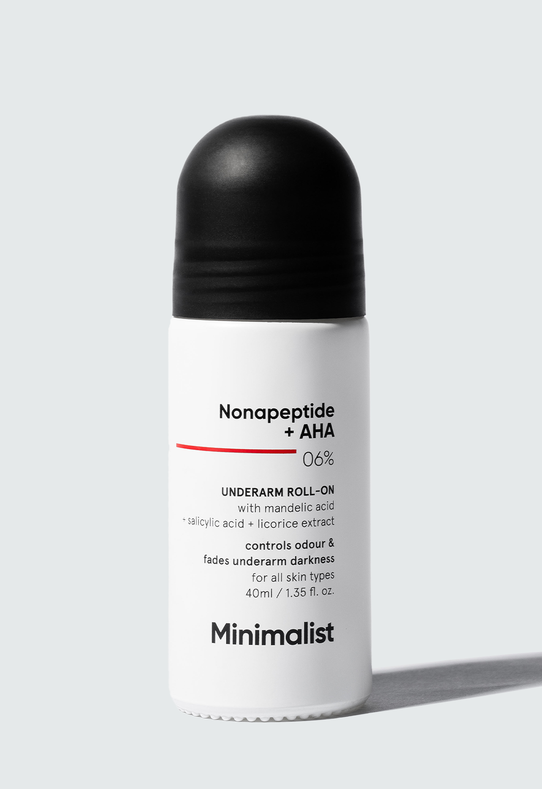 Minimalist Nonapeptide + AHA 6% Underarm Roll-On | 40 ml | iBellaa