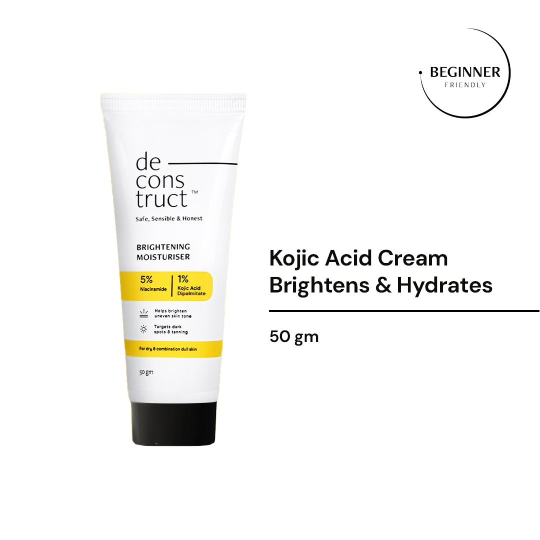 Deconstruct Brightening Moisturizer- 5% Niacinamide + 1% Kojic Acid Dipalmitate | 50 g | iBellaa