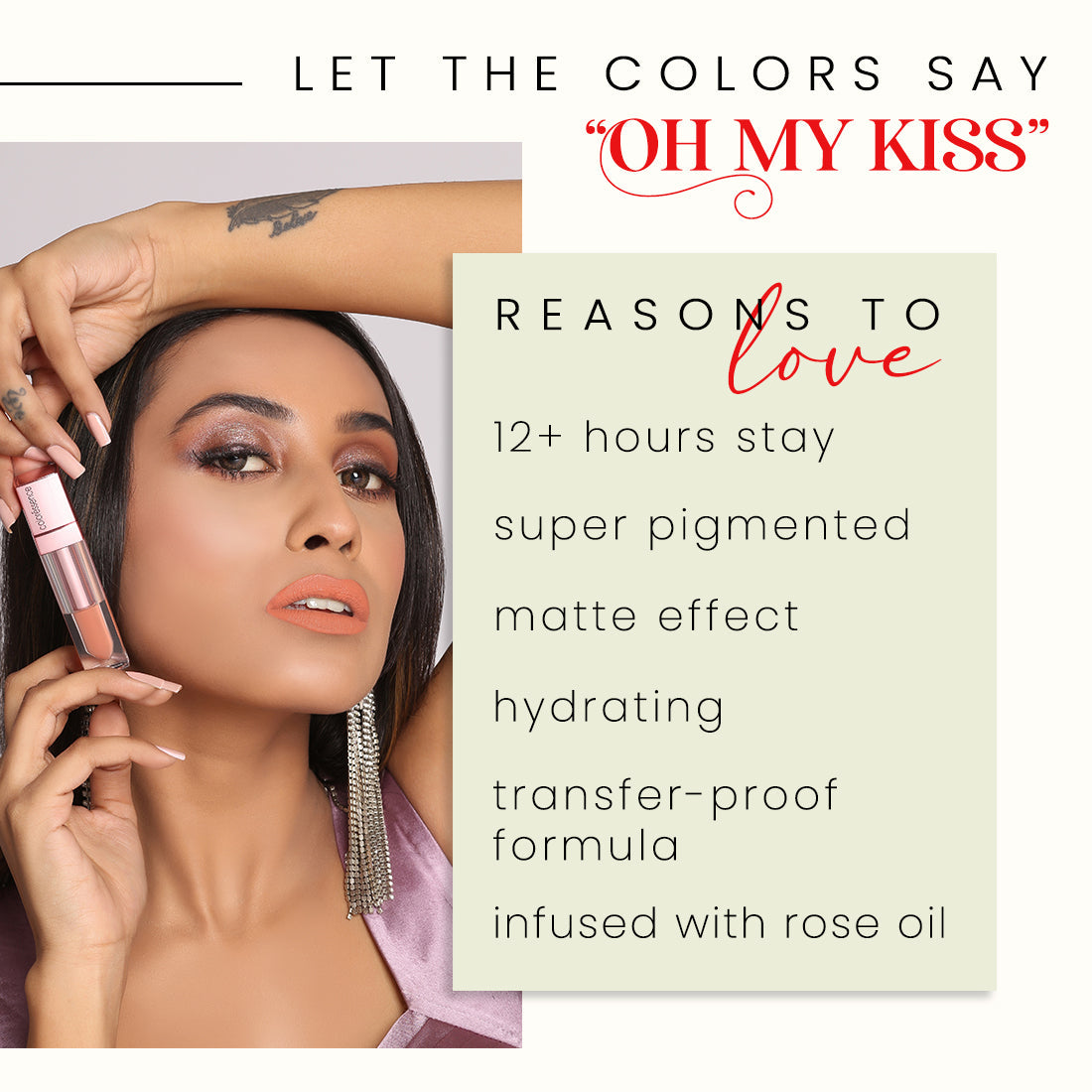 Coloressence OMK Non Transfer Liquid Lip Color | 6 ml | iBellaa