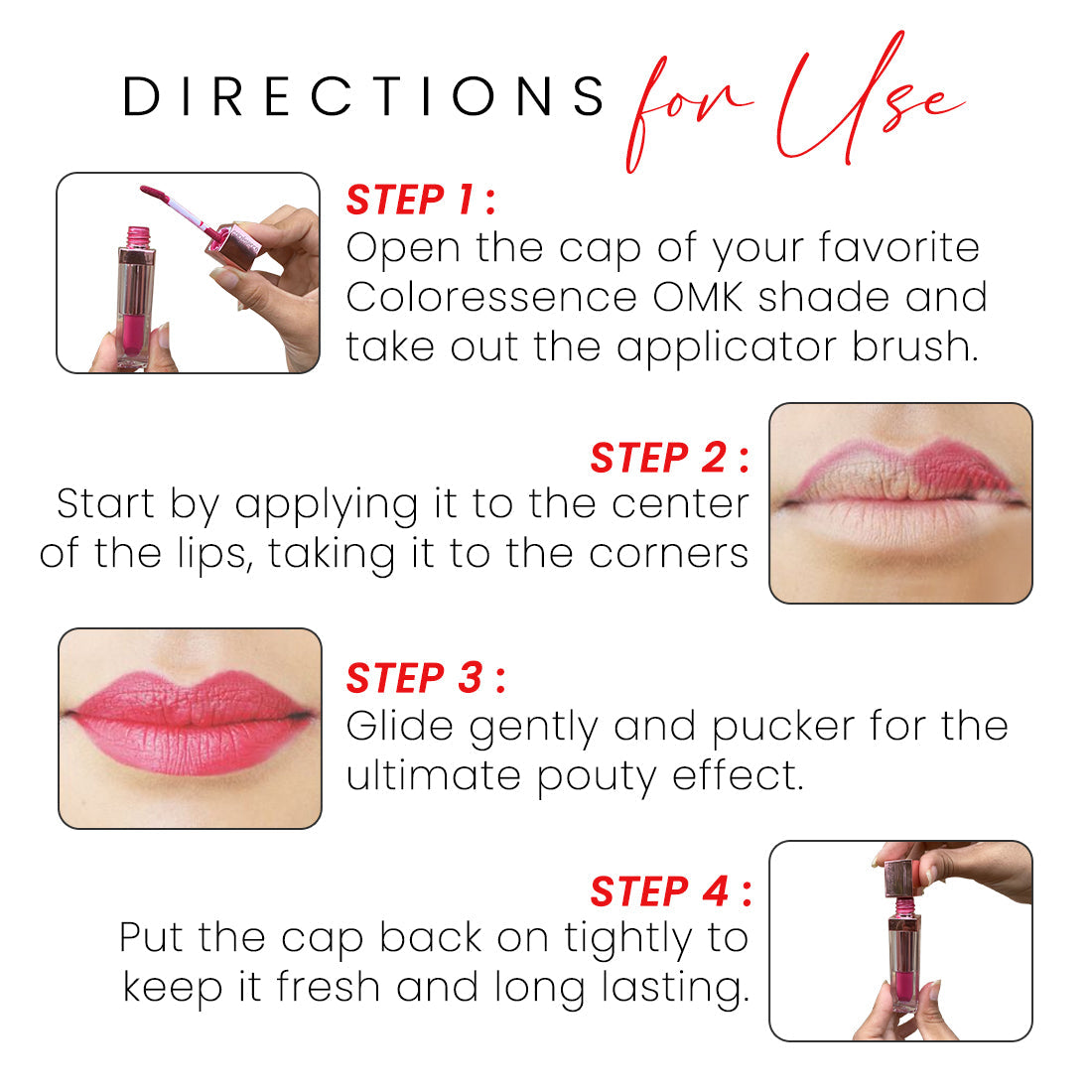 Coloressence OMK Non Transfer Liquid Lip Color | 6 ml | iBellaa