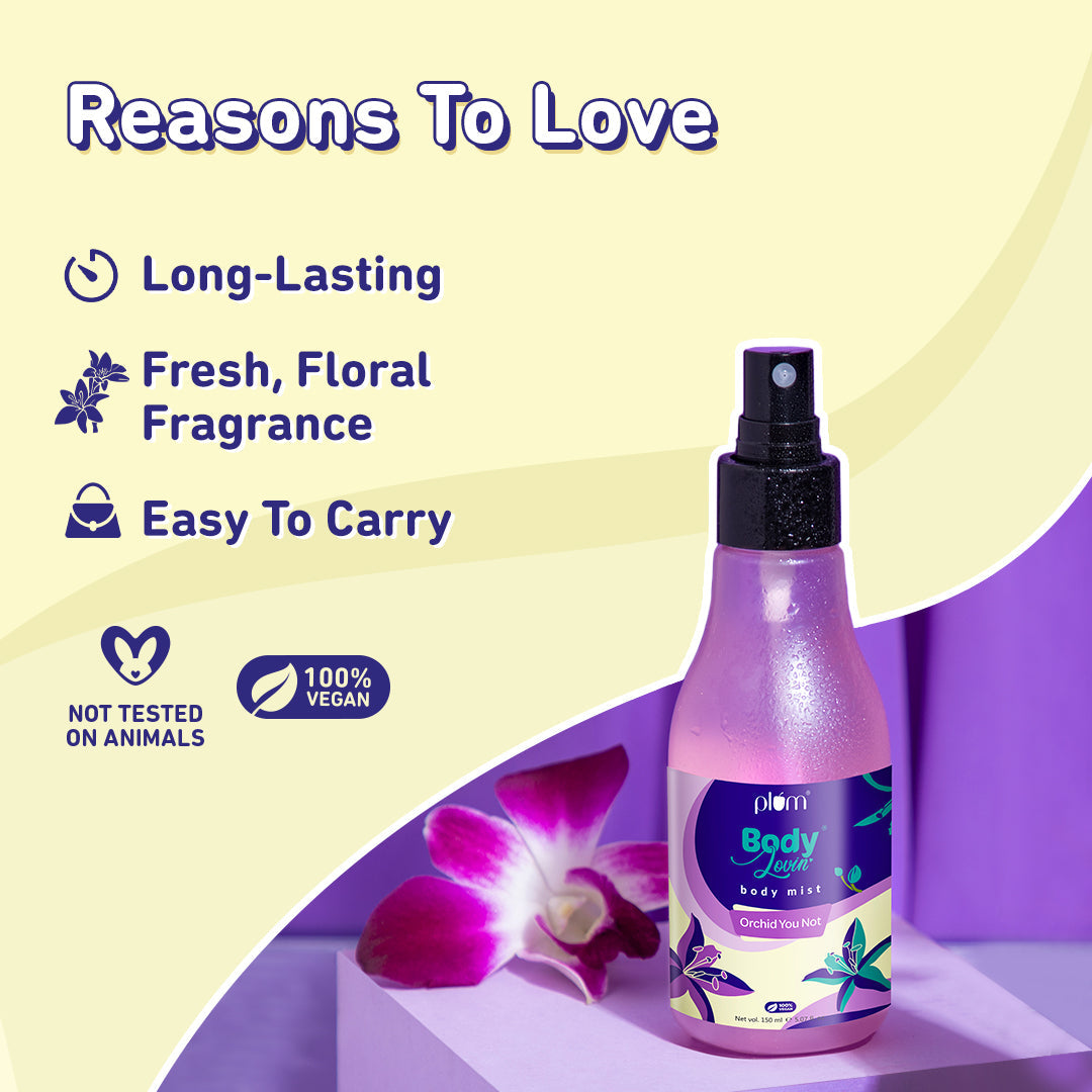 Plum Orchid-You-Not Body Mist by Plum BodyLovin' – Long-Lasting Fresh Floral Fragrance | Perfect for Women | iBellaa