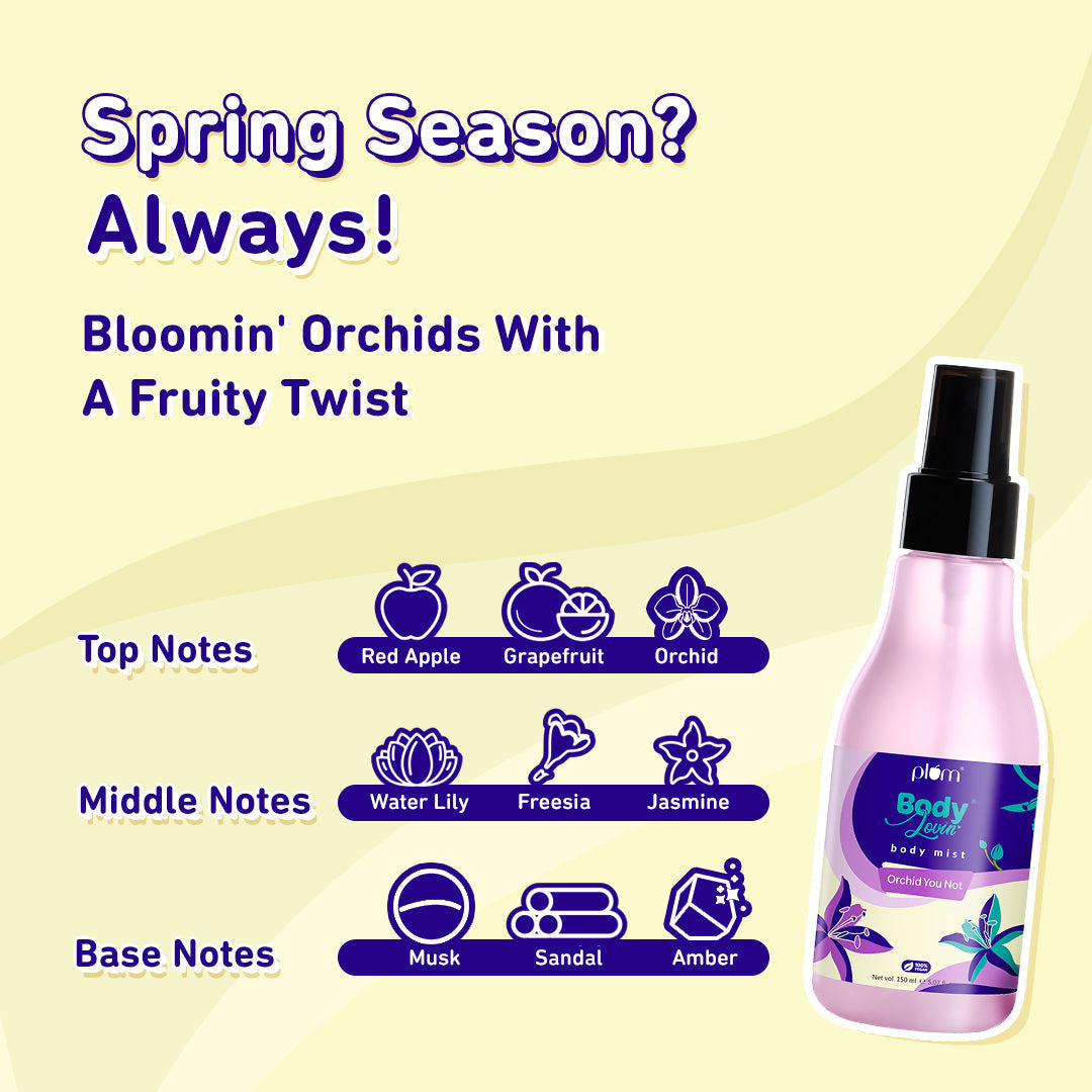 Plum Orchid-You-Not Body Mist by Plum BodyLovin' – Long-Lasting Fresh Floral Fragrance | Perfect for Women | iBellaa
