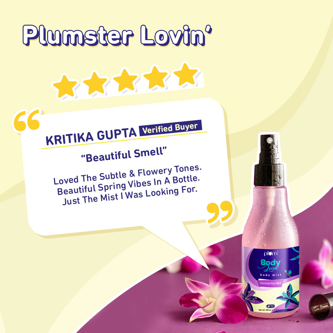 Plum Orchid-You-Not Body Mist by Plum BodyLovin' – Long-Lasting Fresh Floral Fragrance | Perfect for Women | iBellaa