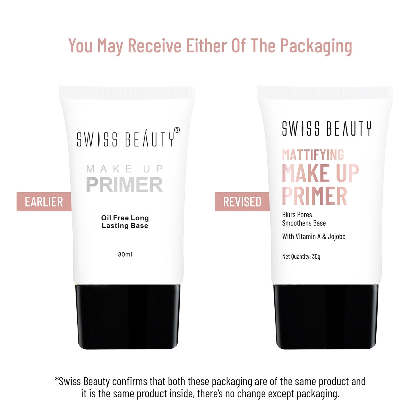 Swiss Beauty Oil Free Long Lasting Make-up Primer | 30 ml | iBellaa
