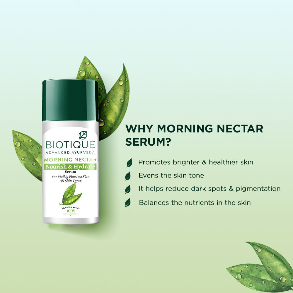 Biotique MORNING NECTAR Nourish & Hydrate Serum 40ml | iBellaa