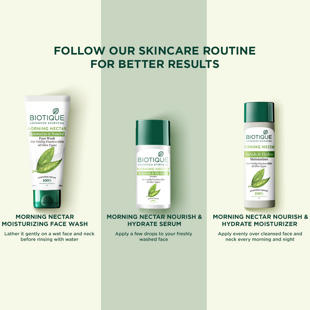Biotique MORNING NECTAR Nourish & Hydrate Serum 40ml | iBellaa