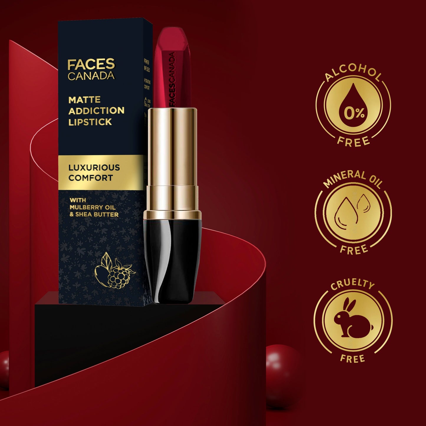 Faces Canada Matte Addiction Lipstick | 3.5 g | iBellaa