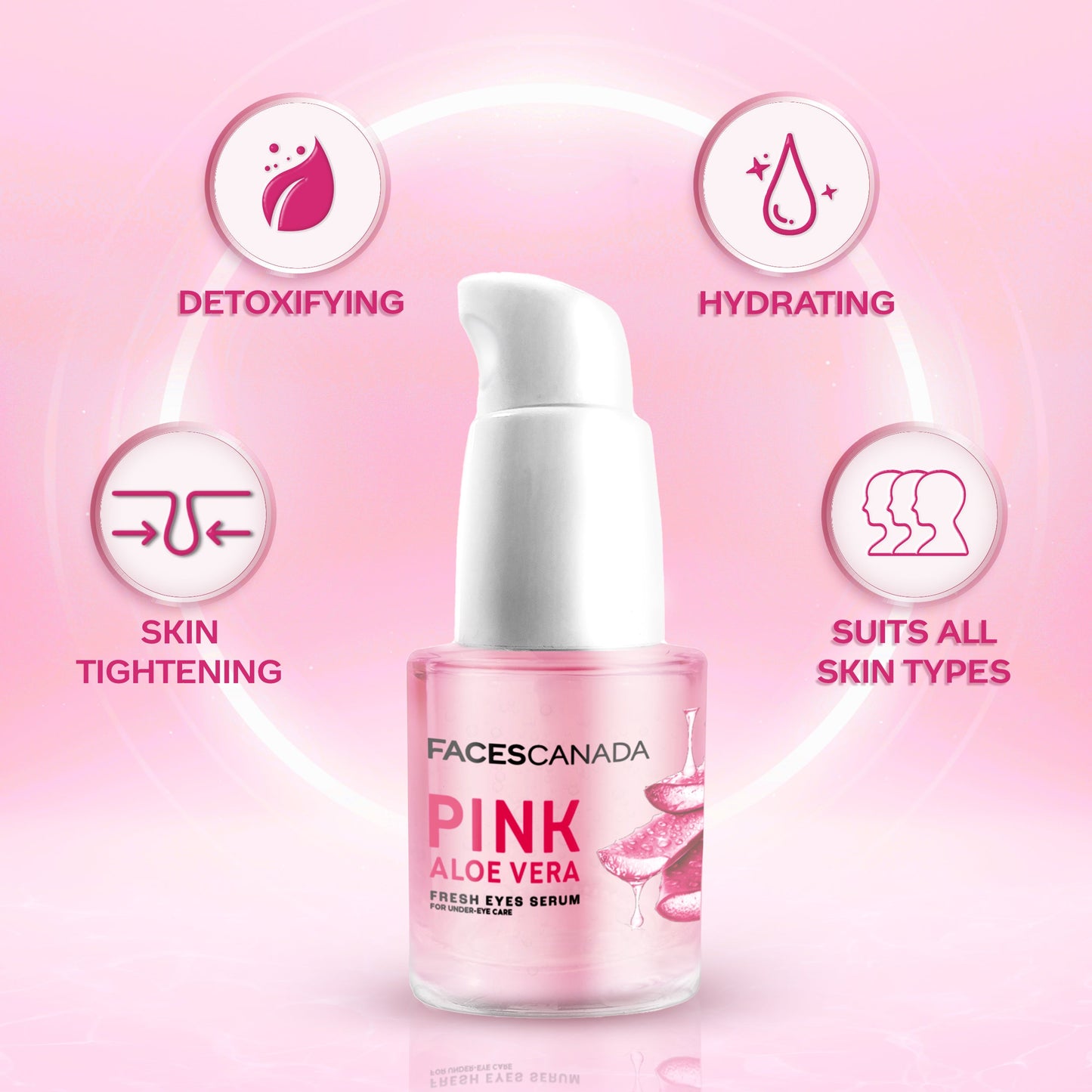 Faces Canada Pink Aloe Vera Fresh Eyes Serum | 50 g | iBellaa