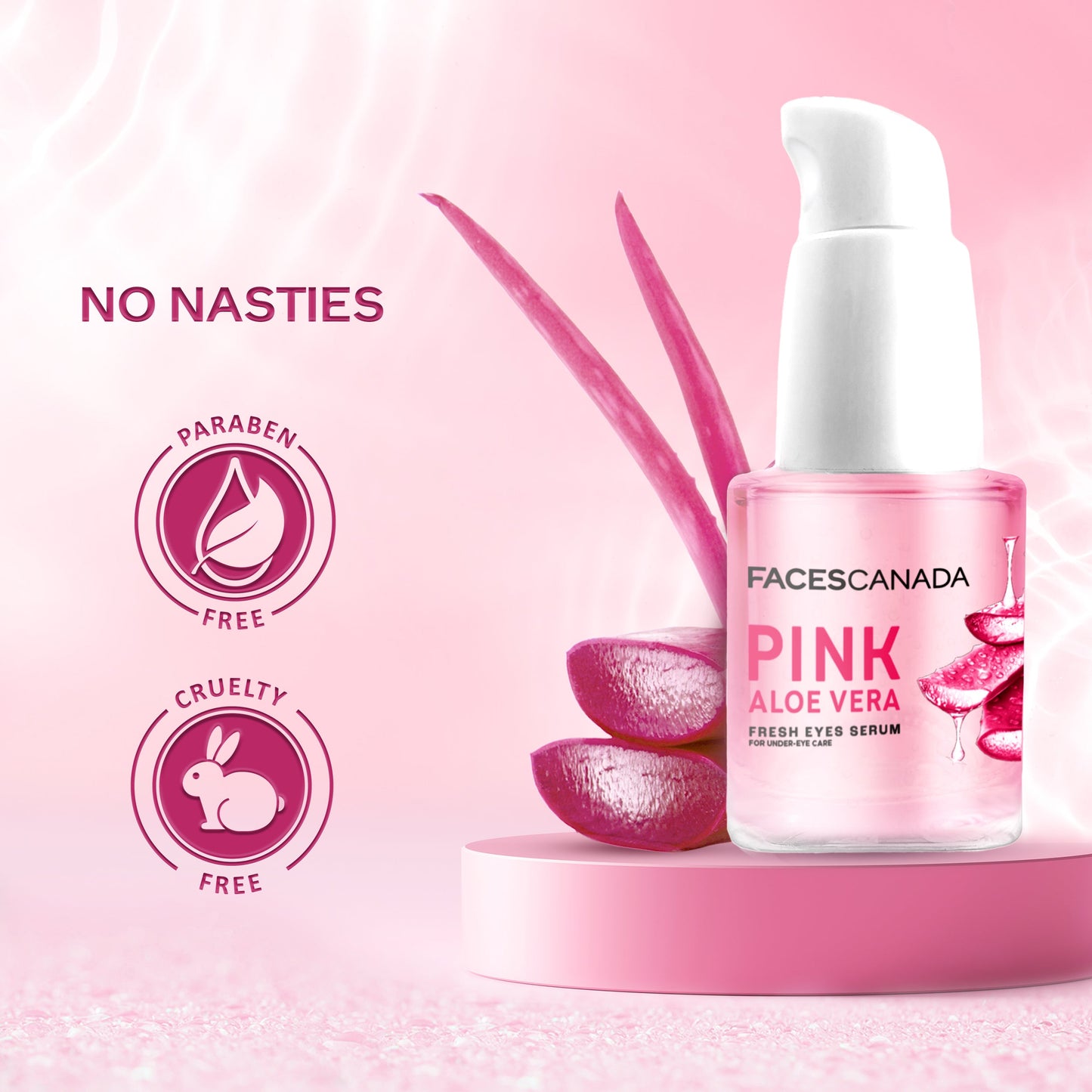 Faces Canada Pink Aloe Vera Fresh Eyes Serum | 50 g | iBellaa
