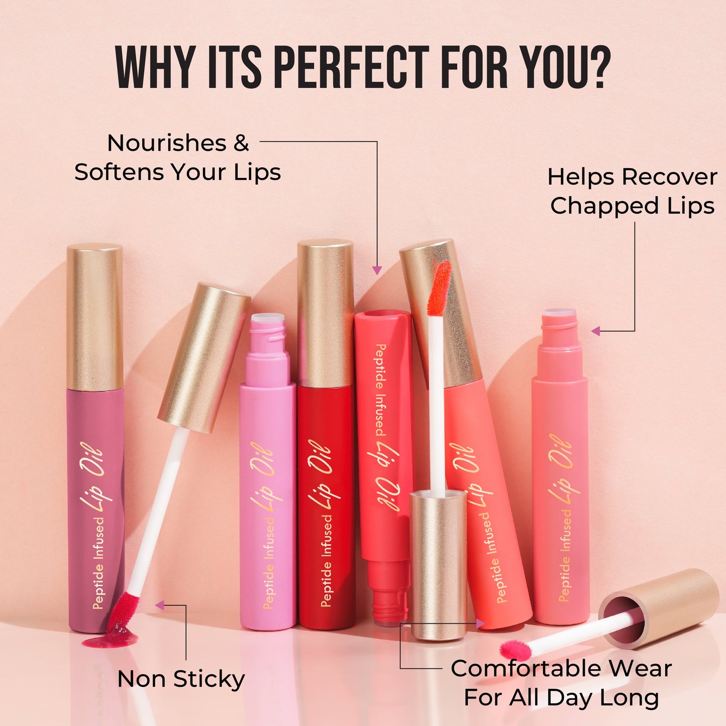 Insight Cosmetics Peptide Infused Lip Oil | 4.5 g | iBellaa