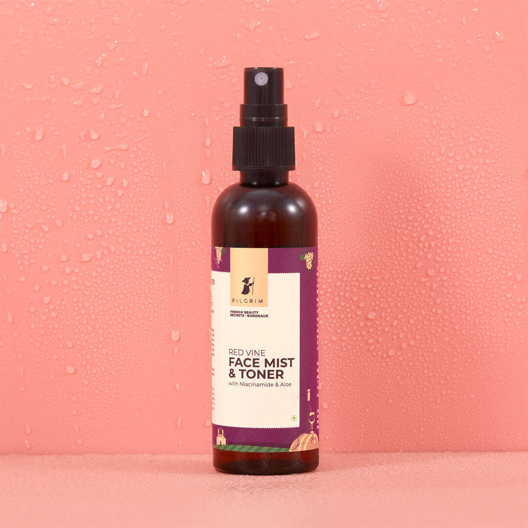 Pilgrim Red Vine Face Mist & Toner with Niacinamide (Vit. B3) & Aloe | 100 ml | iBellaa