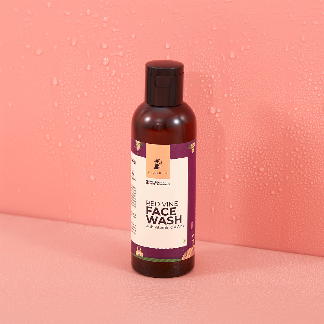 Pilgrim Red Vine Face Wash with Vitamin C & Aloe | 100 ml | iBellaa