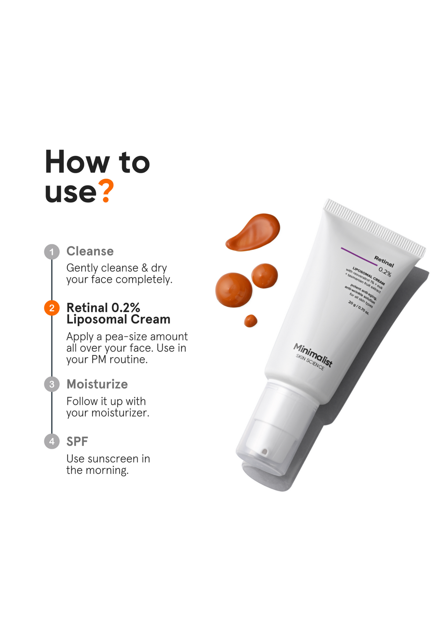 Minimalist Retinal 0.2% Liposomal Cream | 20 g | iBellaa