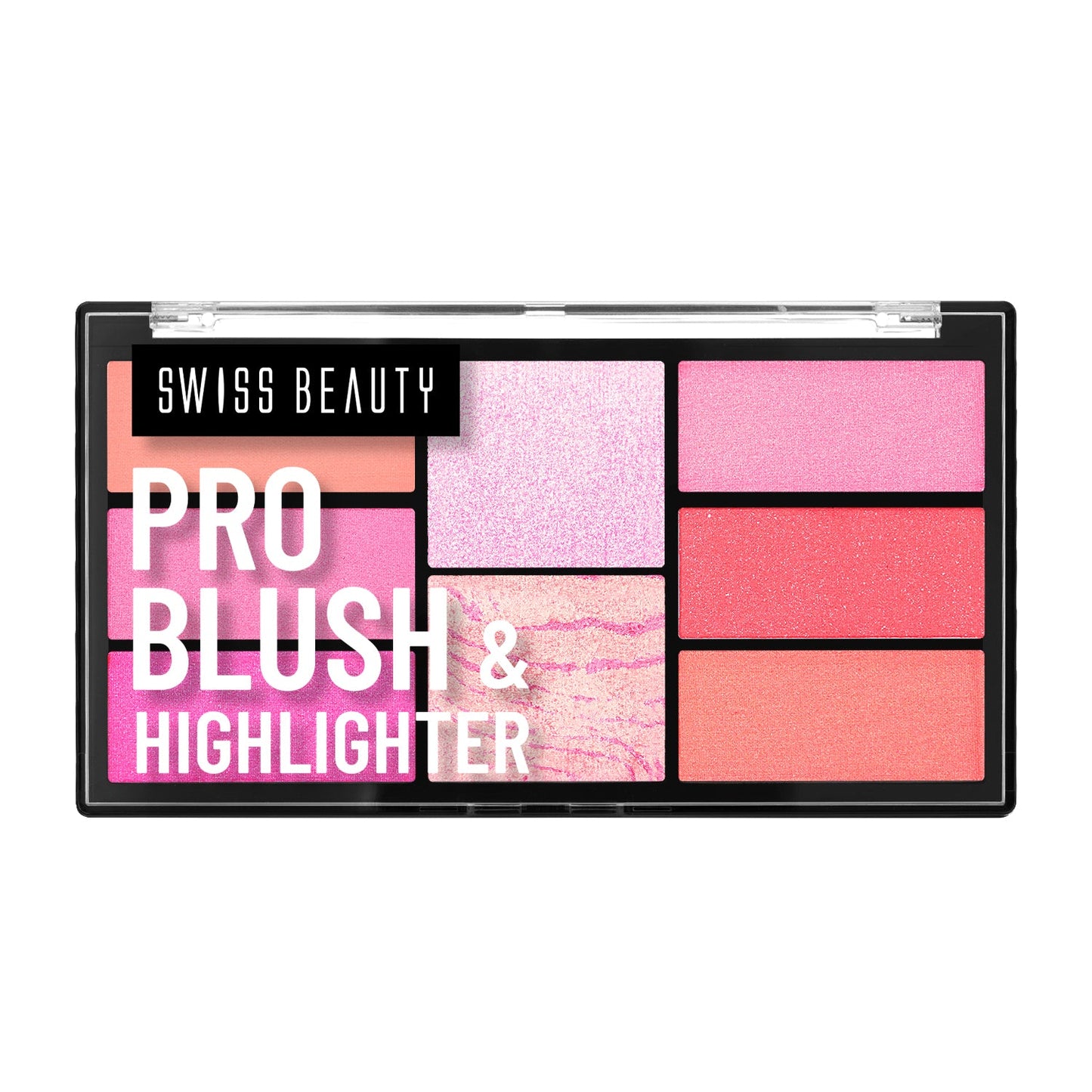 Swiss Beauty Pro Blush & Highlighter Palette | 18 g | iBellaa