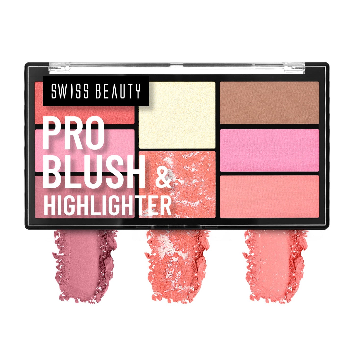 Swiss Beauty Pro Blush & Highlighter Palette | 18 g | iBellaa