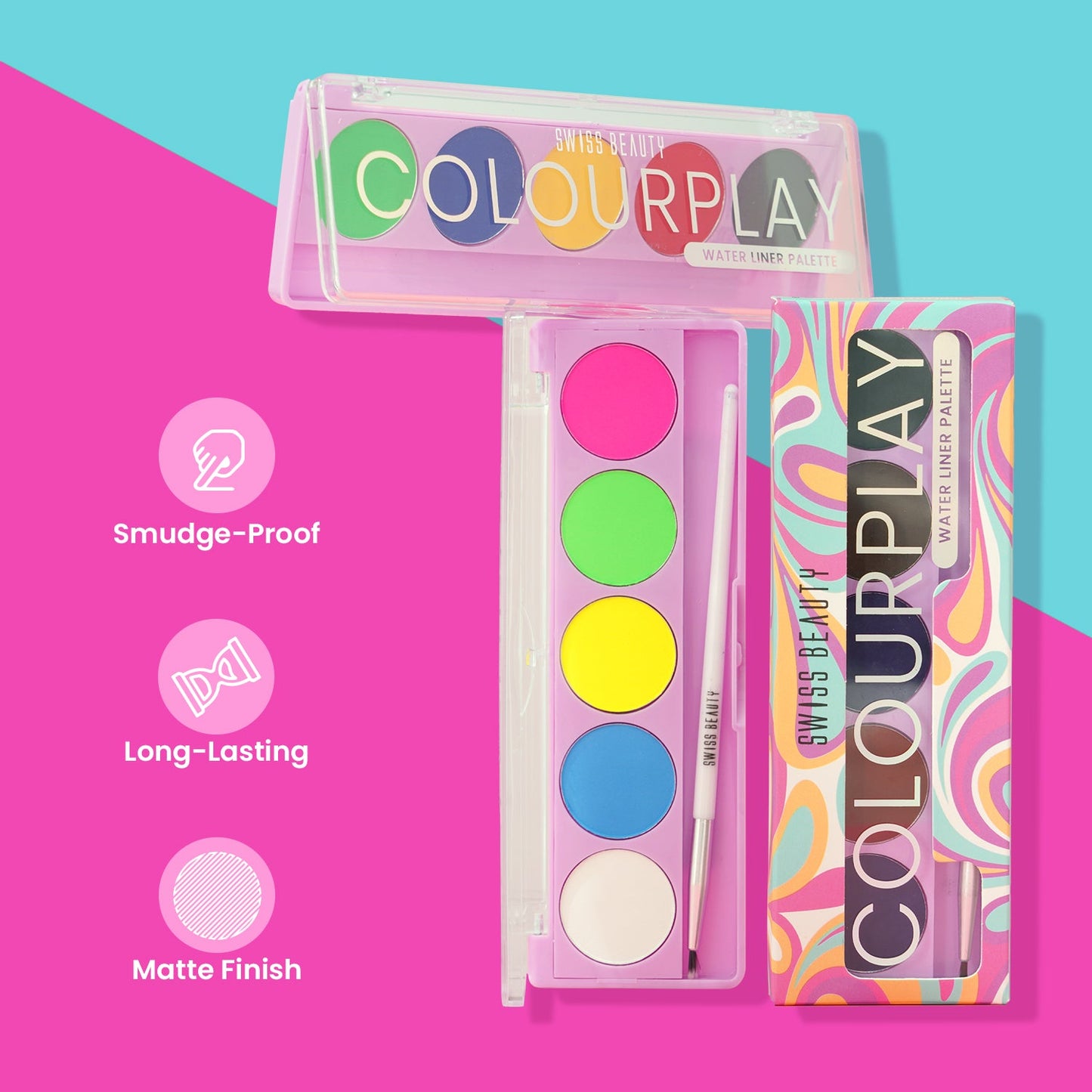 Swiss Beauty Colour Play Water Liner Palette | iBellaa