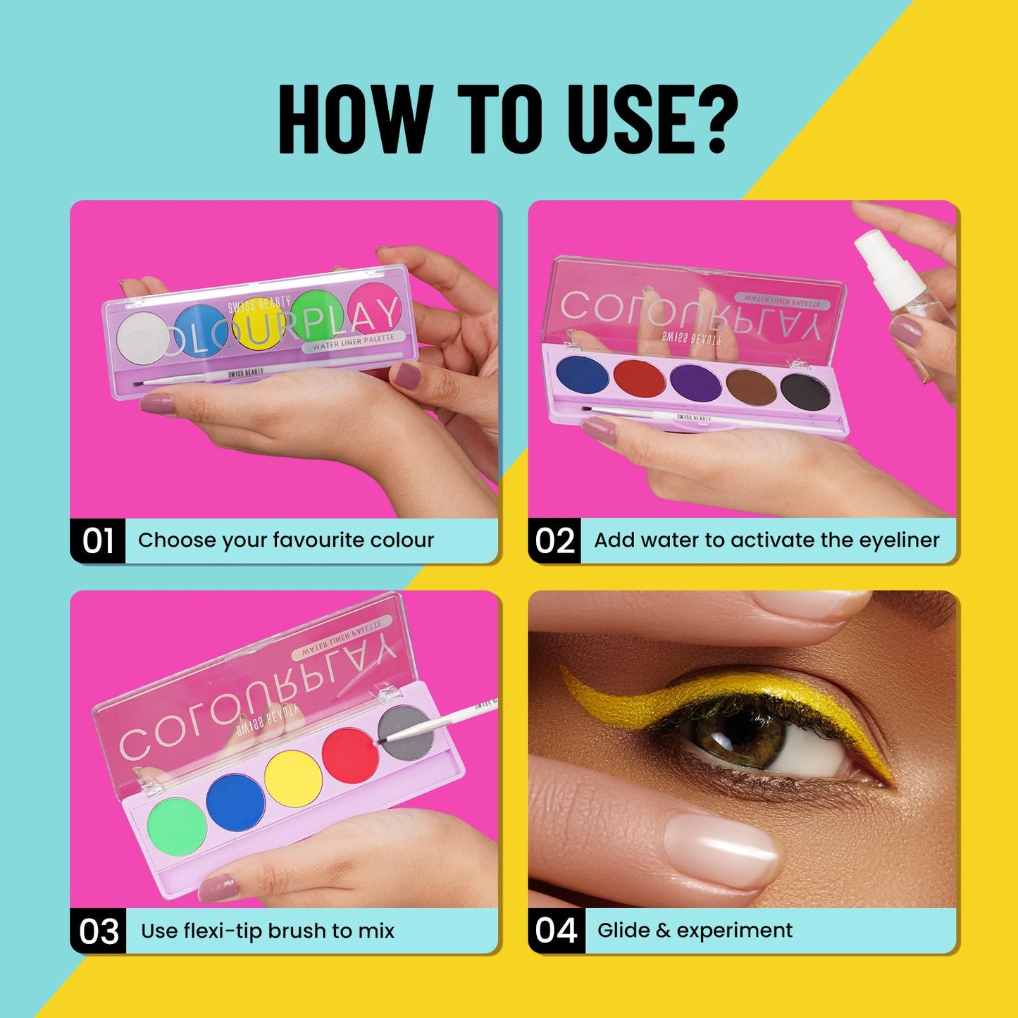 Swiss Beauty Colour Play Water Liner Palette | iBellaa
