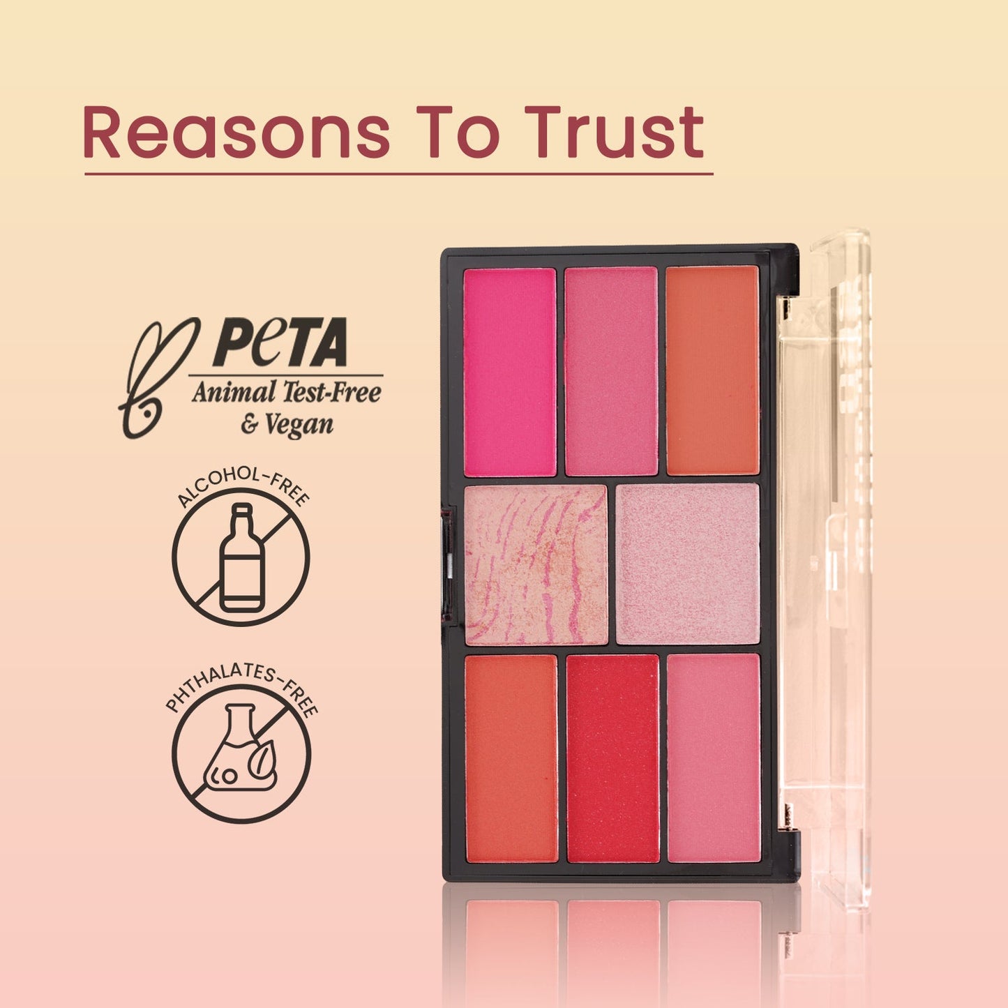 Swiss Beauty Pro Blush & Highlighter Palette | 18 g | iBellaa