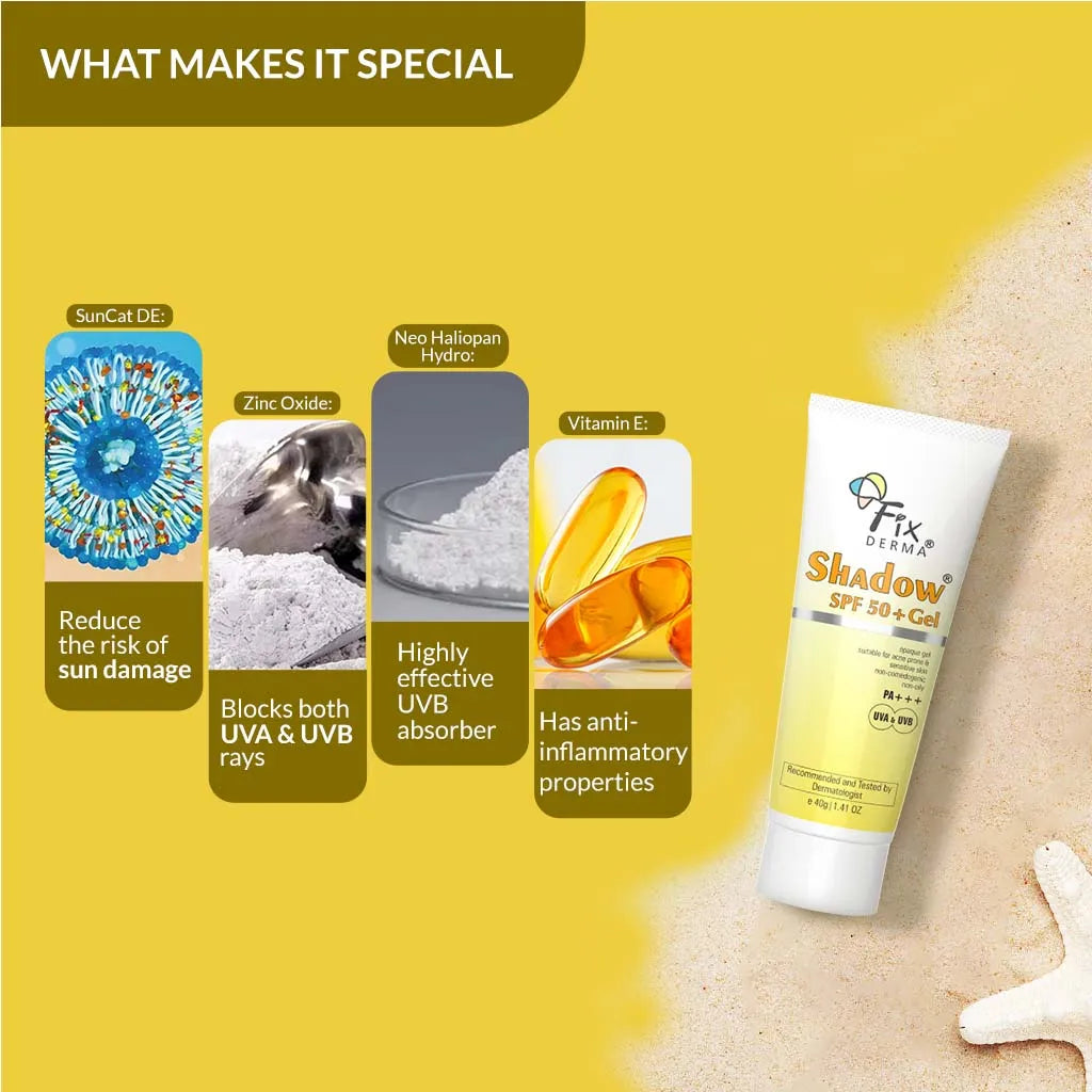 Fixderma Shadow SPF 50+ Gel Sunscreen | iBellaa