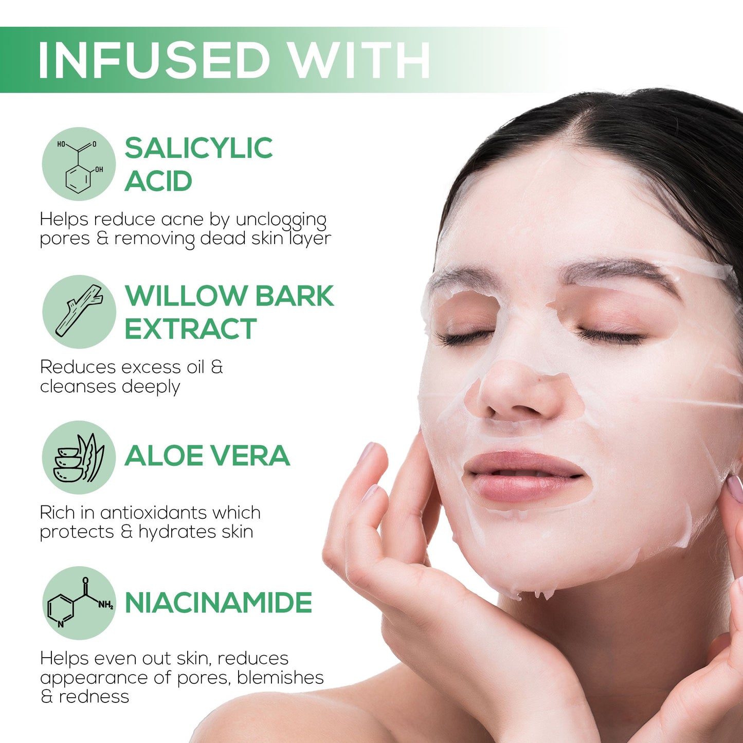 RENEE Salicylic Acid Sheet Mask, 20ml | iBellaa
