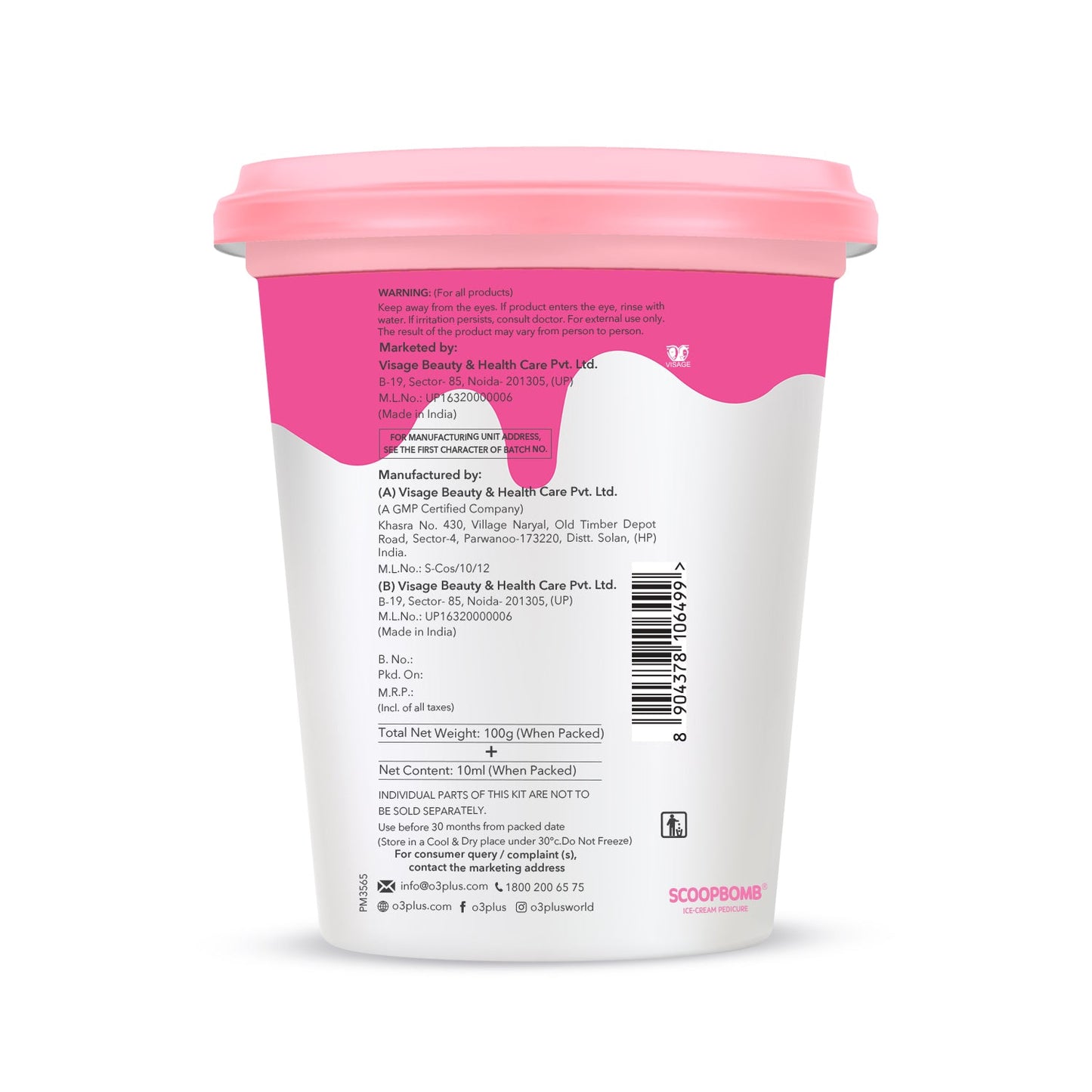 O3+ Pedilogix Scoop Bomb Pedicure | Soft, Moisturised Feet | 100g+10ml | iBellaa